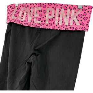VTG y2k Womens Low Rise Cheetah Heart Victoria's Secret PINK Fold Over Capris~ M